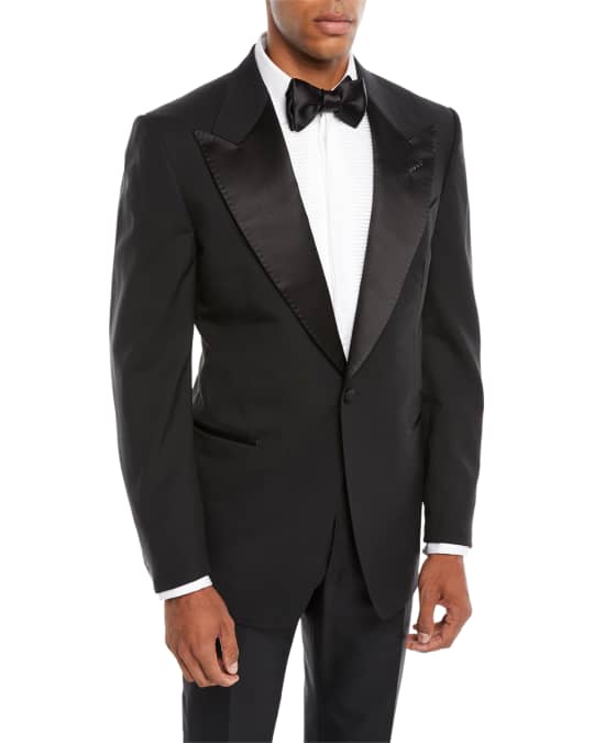 TOM FORD Men's Satin Peak-Lapel Two-Piece Tuxedo Suit | Neiman Marcus