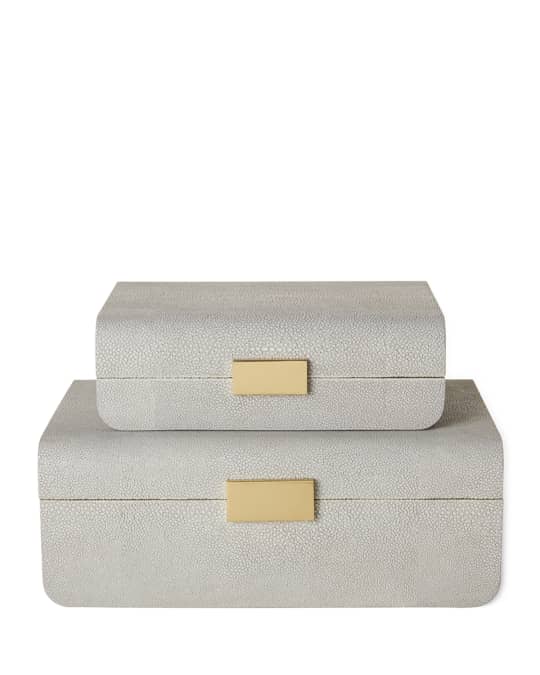 Small Mod Faux Shagreen Jewelry Box