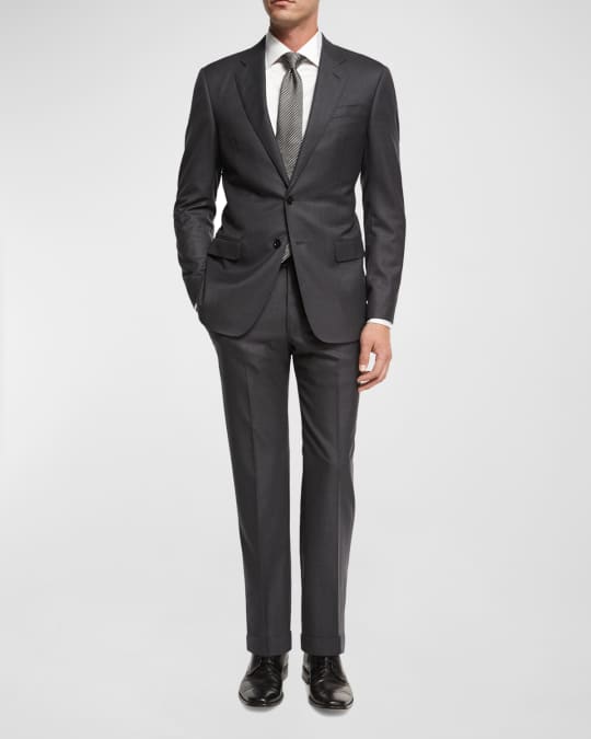 Giorgio Armani Soft Basic Wool Two-Piece Suit | Neiman Marcus