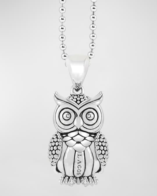 LAGOS Rare Wonders Owl Pendant Necklace Neiman Marcus