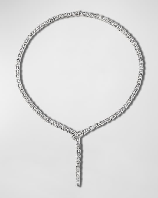 Serpenti White Gold Diamond Necklace