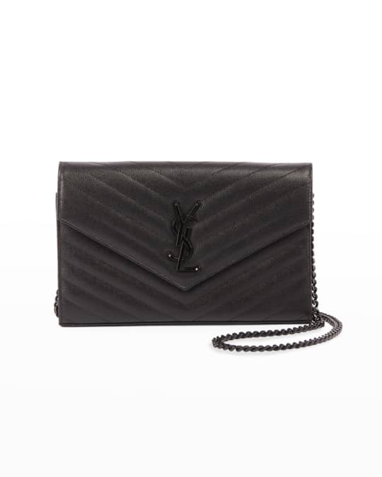 Saint Laurent Monogram Matelasse Envelope Wallet on Chain Small