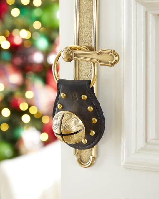 Belsnickel Studded Brass Bell, Black | Neiman Marcus