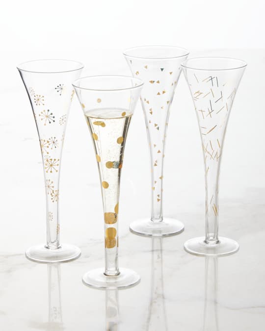 Golden Trumpet Flutes, 4-Piece Set
