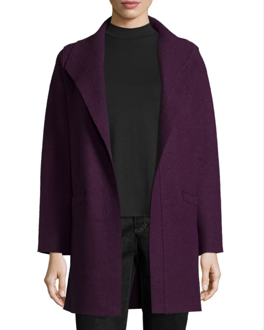 Eileen fisher felted top wool boucle jacket