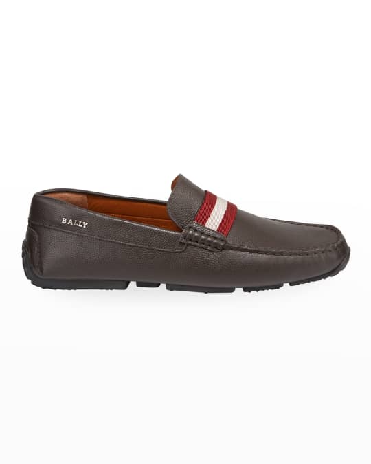 Bally Pearce Leather Driver w Trainspotting Strap Brown Neiman Marcus