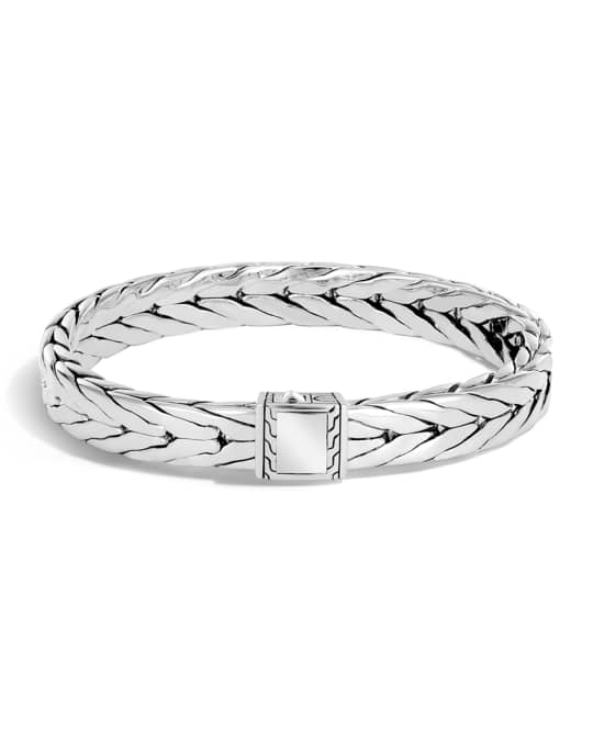 Men s Medium Classic Chain Sterling Silver Cuff Bracelet