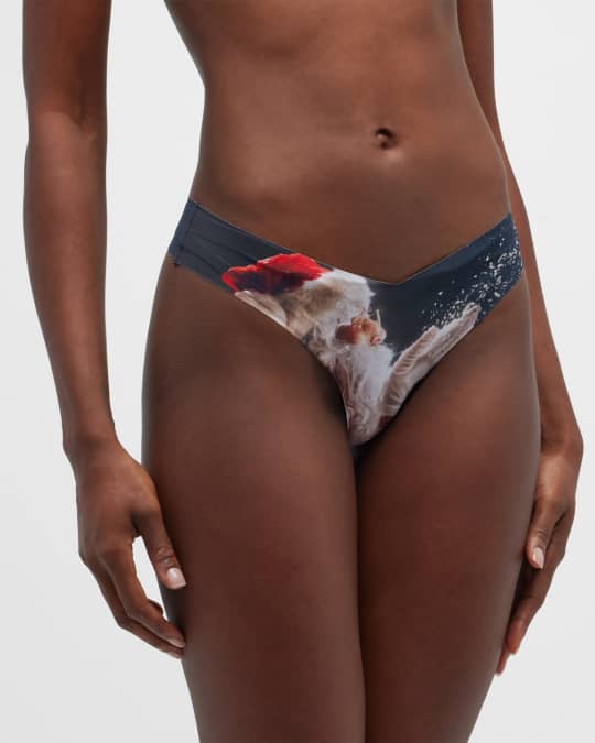 Commando Photo Printed Microfiber Thong Neiman Marcus 