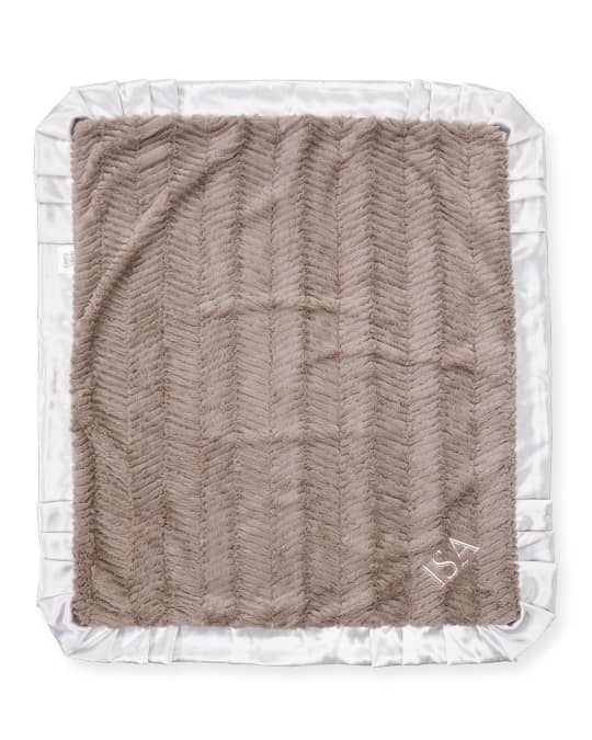 Swankie Blankie Ziggy Plush Receiving Blanket Slate Neiman Marcus
