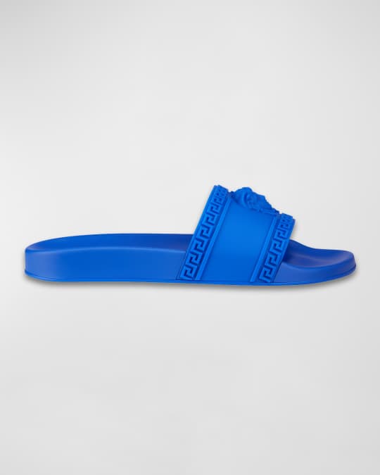 Men s Medusa Greek Key Pool Slide Sandals