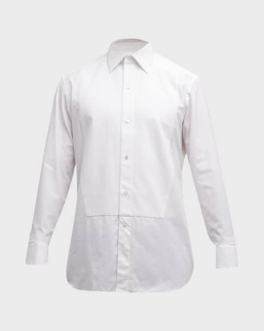 ZEGNA Men's Woven Pique Tuxedo Shirt | Neiman Marcus