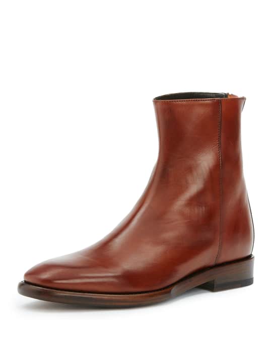 Wright Back Zip Leather Boot