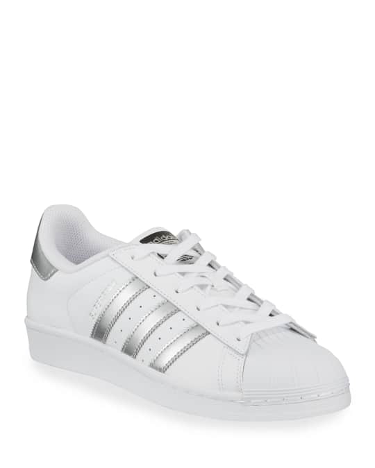Adidas Superstar Original Fashion Sneakers, White/Silver | Neiman Marcus