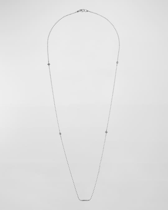 Caviar Icon Ball Chain Necklace, 36"