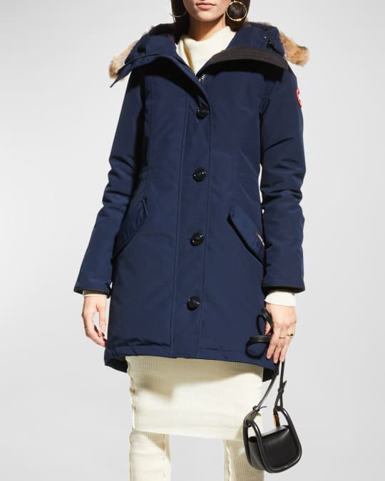 Canada Goose Rossclair Fur-Trim Hooded Down Parka | Neiman Marcus