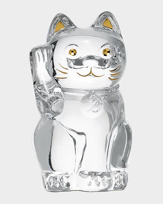 Lucky Cat Crystal Decorative Accent