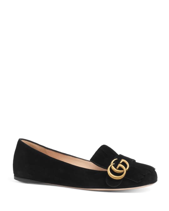 Gucci marmont discount suede ballerina flat