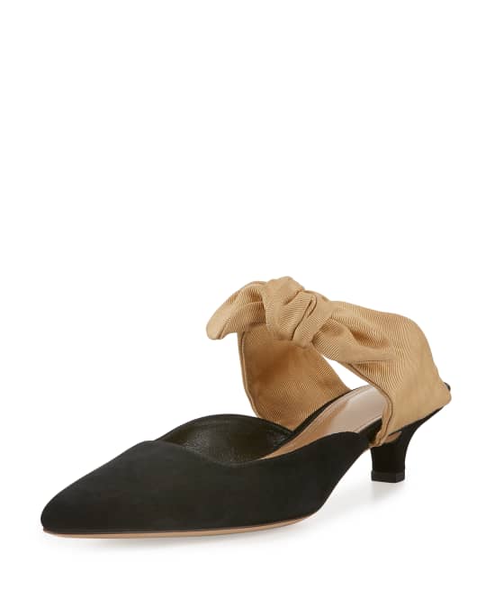 THE ROW Coco Suede 40mm Mule Neiman Marcus