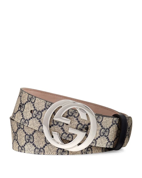 Gucci GG Supreme Belt w/Interlocking G | Neiman Marcus