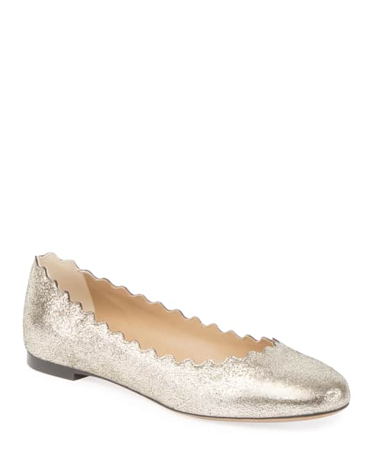 Chloe metallic clearance flats