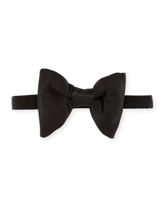 TOM FORD Large Grosgrain Bow Tie, Black | Neiman Marcus