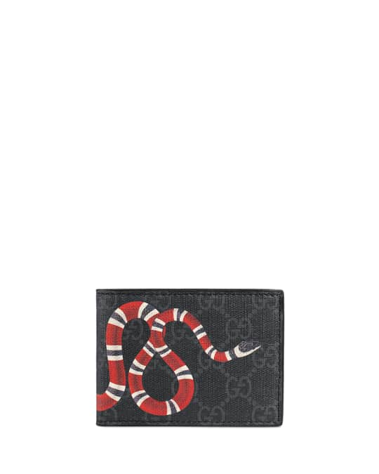 Gucci Kingsnake print GG Supreme card case