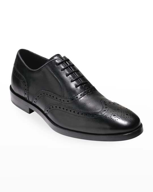 Cole Haan Hamilton Grand Wing-Tip Oxford, Black | Neiman Marcus