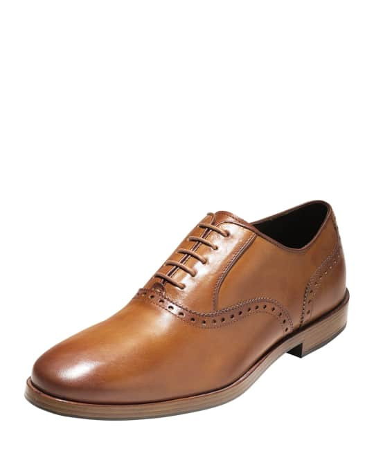 Cole Haan Hamilton Grand Plain-Toe Oxford, British Tan | Neiman Marcus