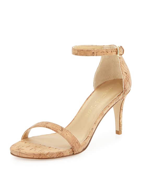 Nunaked Cork Mid-Heel Sandals