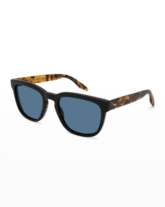 Barton Perreira Men's Coltrane Square Acetate Sunglasses, Black ...