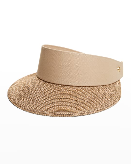 Eric Javits Champ Woven Visor | Neiman Marcus