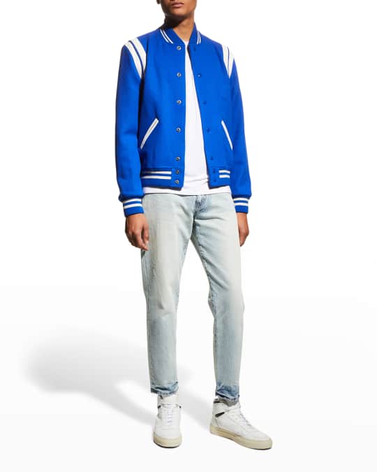 Saint laurent teddy jacket blue new arrivals