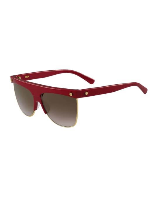 MCM Gradient Oversized FlatTop Sunglasses Neiman Marcus