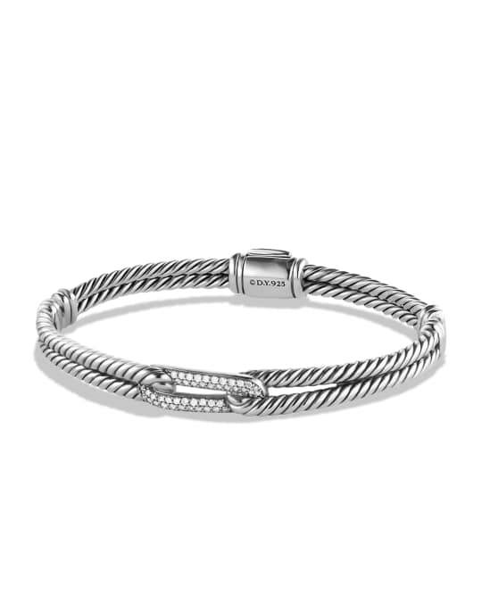 David Yurman Petite Pave Mini Single-Loop Bracelet with Diamonds ...