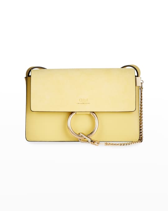 Chloe Faye Small Suede/Leather Shoulder Bag | Neiman Marcus