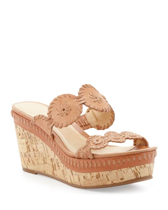 Jack Rogers Leigh Cork Wedge Slide Neiman Marcus