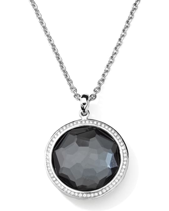 Ippolita Medium Pendant Necklace in Sterling Silver with Diamonds ...