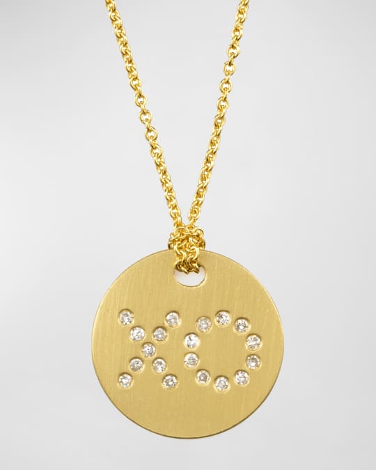 Diamond XO Medallion Necklace