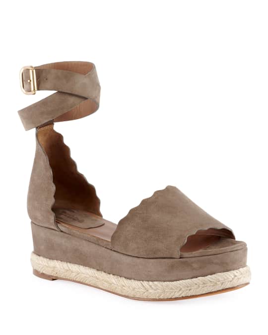 Scalloped Platform Espadrille Sandal