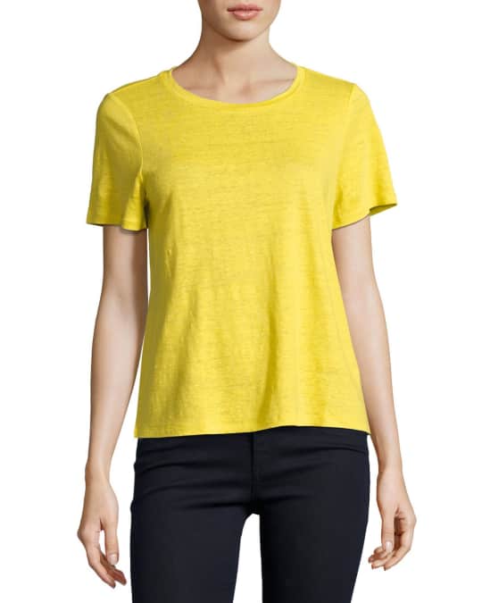 Eileen Fisher Organic Linen Jersey Top Neiman Marcus