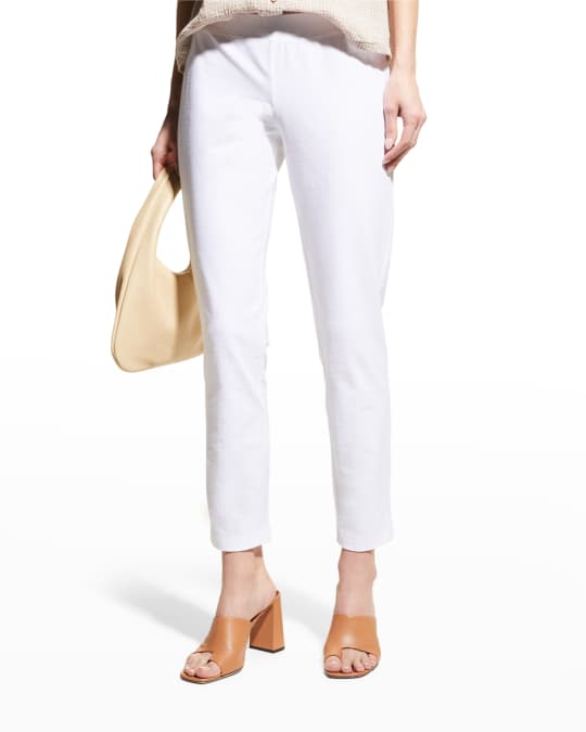 Stretch crepe slim ankle pants eileen fisher sales