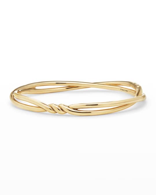 David Yurman Continuance Center Twist Bracelet in 18K Gold. Size M ...