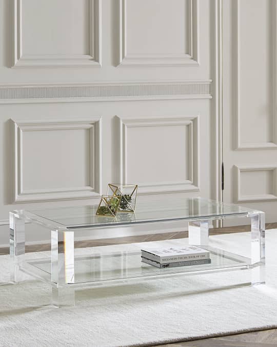 Interlude Home Surrey Acrylic Cocktail Table | Neiman Marcus
