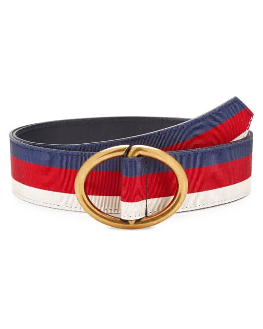 Men s Web Belt with Gold Buckle
