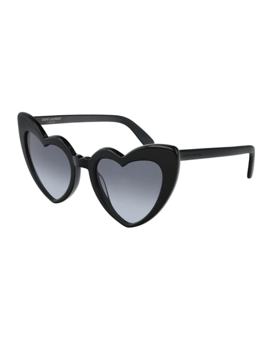 Saint laurent black heart sunglasses cheap
