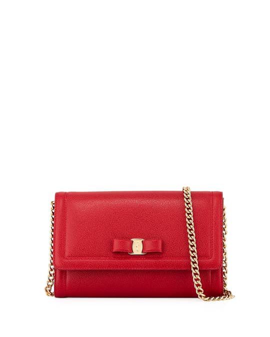 Ferragamo Miss Vara Mini Crossbody Clutch Bag, Red | Neiman Marcus