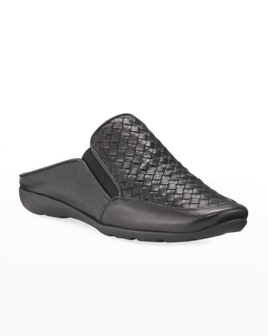 Giana Woven Leather Mule Black