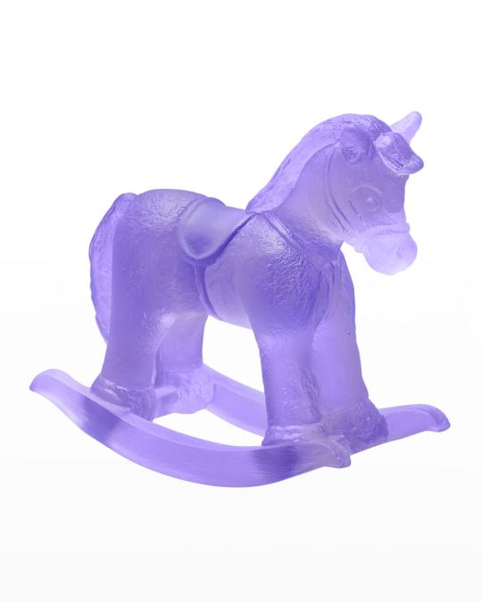 Daum Purple Crystal Rocking Horse | Neiman Marcus