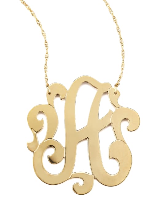 Swirly Initial Necklace A