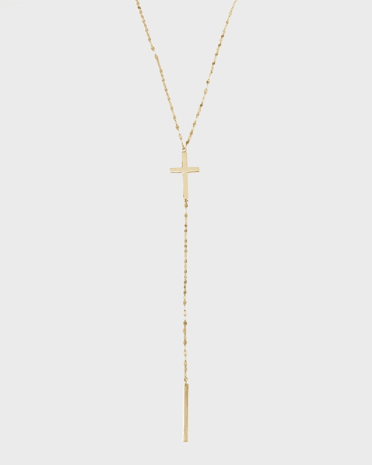LANA 14K Gold Bond Crossary Chime Lariat Necklace | Neiman Marcus